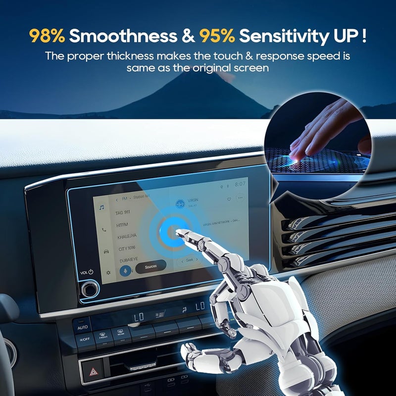 LFOTPP حماية شاشة لكامري 2025 2026 - متوافقة مع كامري 2025 2026 (LE/SE) شاشة تعمل باللمس 8 بوصة زجاج مقسى 9H ملحقات شاشة المعلومات لمسة مضادة للبصمات لا مزيد من الوهج* - Image 4